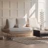 Buy cheap Cotton Linen Modern Fabric Sofa Set High Seat For Leisure from wholesalers