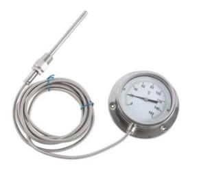 Buy cheap Capillary Spiral Bimetallic Thermometer Gauge Boiler Tube Industrial Bimetal from wholesalers