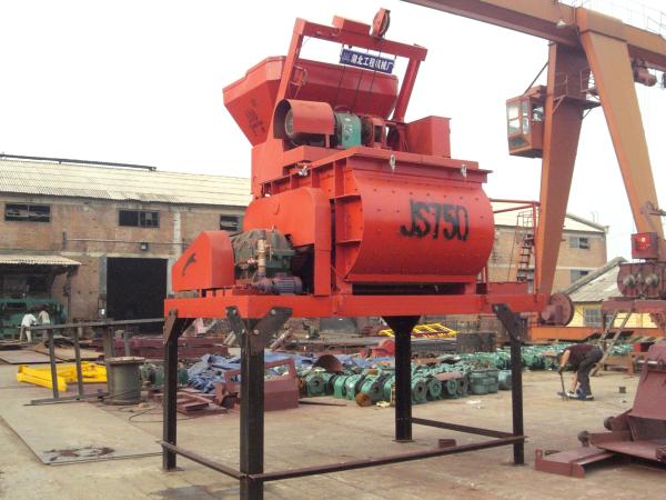 Buy cheap Double Shaft Forced Electric Concrete Mixer JS750 High Efficient with Mn Blade 750L from wholesalers