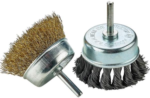 Buy cheap 8.5cm Wire Wheel Brush Set 2pcs Knotting Crimping Stainless Steel Cup Brush from wholesalers
