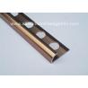 Buy cheap Polished Coffee Effect Metal Bullnose Tile Edging Trim 10mm Inside Height from wholesalers