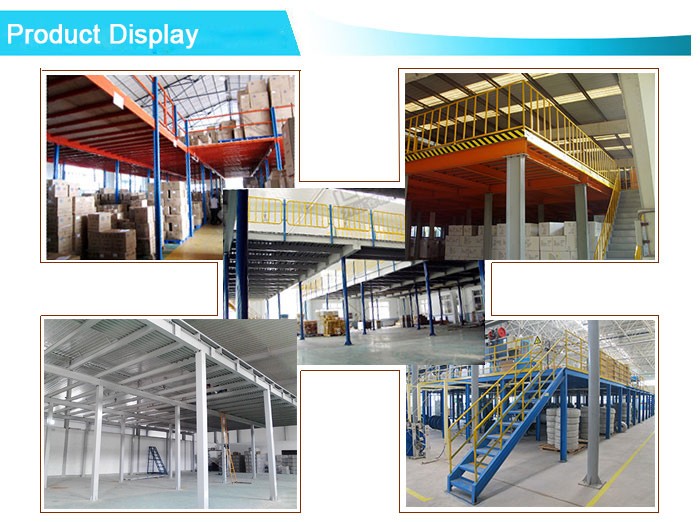 Warehouse storage mezzanine shelving