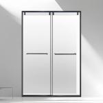 304 Stainless Steel Bathroom Glass Door Partition With Double Sliding Door