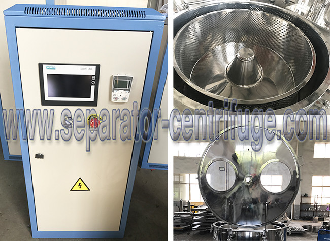 Flat Type Basket Centrifuge Hemp / CBD Oil Ethanol Extraction Machine With Filter Bag