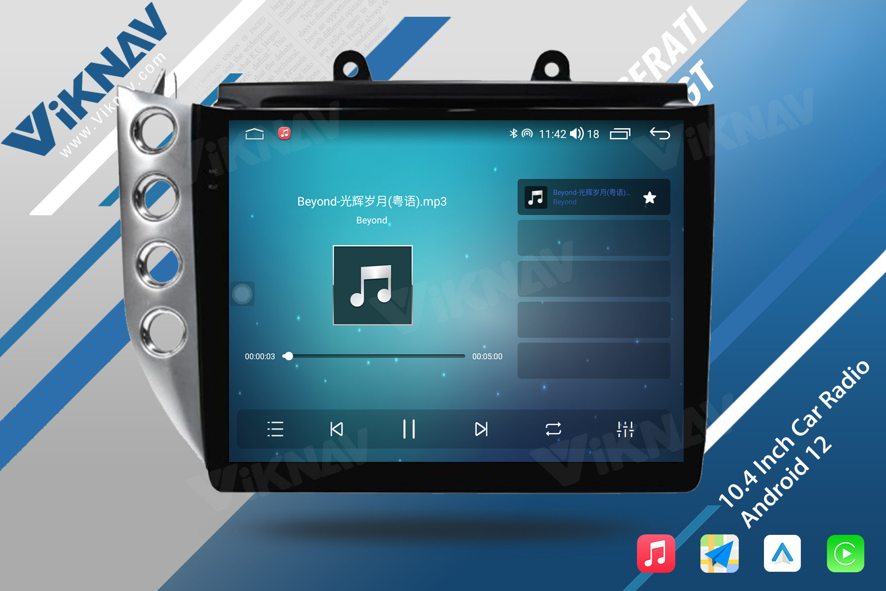10.4 Inch WiFi 4G Car Radio Aftermarket Stereo System Upgraded For Maserati GT GranTurismo 2007-2017