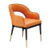 Buy cheap YLX-8022 Steel Tube with Orange Leather Cover Leisure Sofa Dining Chair from wholesalers