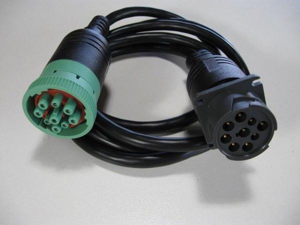 Buy cheap Green Type 2 Deutsch 9 Pin J1939 Female to Type 1 J1939 Male Cable from wholesalers