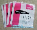 Custom logo EVA slider zipper makeup brushes packing bag, slider zipper bag
