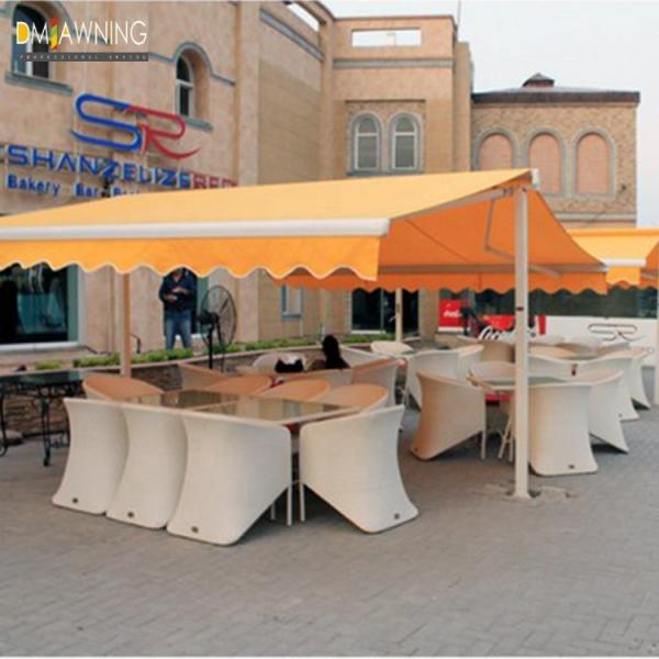 Free Stand Double Side Waterproof Retractable Awning Hand Control Outdoor