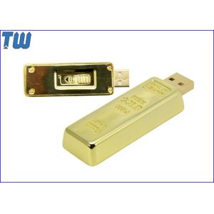 Buy cheap Shinning Gold Bar 32GB Pen Drives Sliding Brick Heavy Full Metal from wholesalers