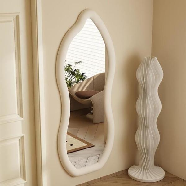 Buy cheap Standing Wavy Oversized Arched Floor Mirror 71x32 Dressing Room from wholesalers