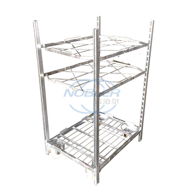 Danish Trolley 2 Directional Rubber Wheel Push And Pull Type Flower Trolley Folding