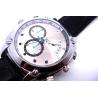 Buy cheap leather watchband smart watch bluetooth black silver color from wholesalers