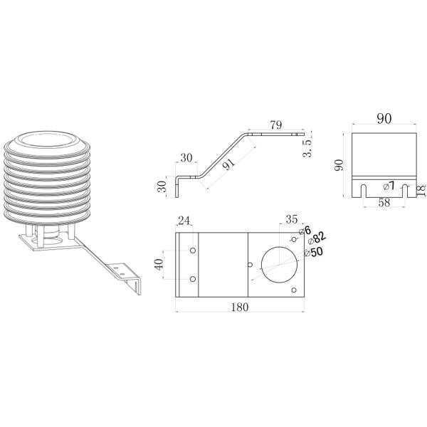 4-20mA 0-5V RS485 Modbus Output Environment Dust Sensor for Outdoor Air Monitoring