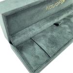 Green Microfiber Luxury Watch Packaging Box Rectangle Jewellery Box For Necklace