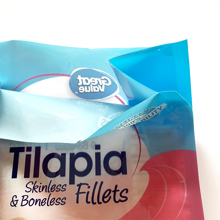 Custom oem food grade zip biodegradable food grade k plastic seafood vacuum packaging bag