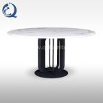 Metal frame Round 150cm Dining Table Sintered Stone Top for dining room
