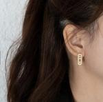 Women Cartilage Cuffs Hoop Climber Earrings With Cubic Zirconia CZ
