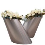 High grade custom metal outdoor angled wall flower pot planters