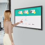 Gas Station Commercial Monitors Digital Signage Multi Touch Screen 65"