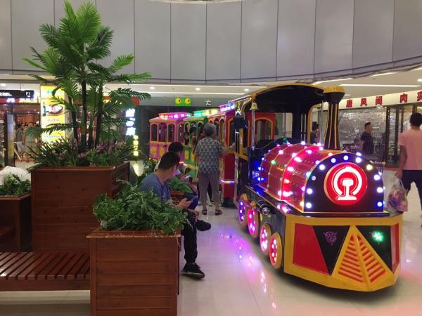 Quality Amusement Park Electric Trains Ride On Trains For Adults FRP Steel Material for sale