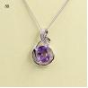 Buy cheap Round Diamond Prong Set 18K Gold Necklace 1.00 Carat Gemstone from wholesalers