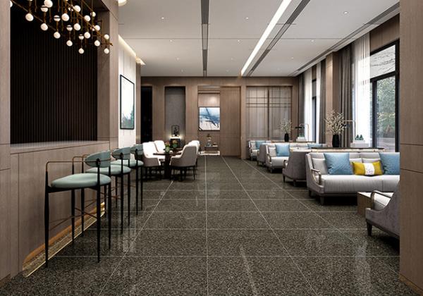 Buy cheap Square Polished Porcelain Floor Tiles African Dark Green Double Layer from wholesalers