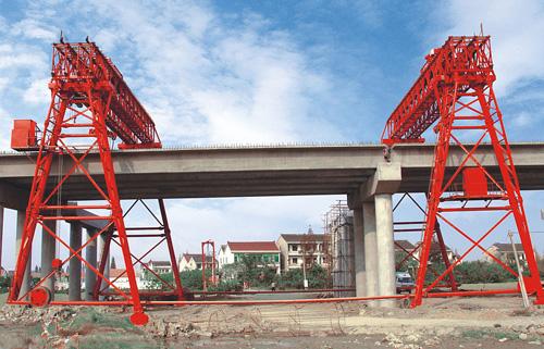 Quality QM70T- 30M - 22M Bridge Construction Site Truss Double Girder Gantry Crane for sale