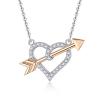 Buy cheap YASVITTI OEM ODM High Quality 925 Sterling Silver Cupid Necklace Rose Gold Plated Heart Arrows Necklace For Lover Gift from wholesalers