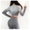 Buy cheap Ombre Seamless Women's Yoga Apparel / Women Gym Clothing Gradient Leggings+Long sleeve Top from wholesalers