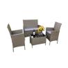 Buy cheap OEM ODM 4 Piece Rattan Garden Furniture Set , Wicker Patio Table And Chairs from wholesalers
