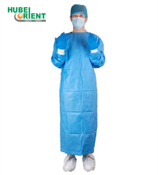 Buy cheap FDA 510K Level-3 Steriled Package Disposable Medical Surgical Gown With Knitted Cuffs from wholesalers