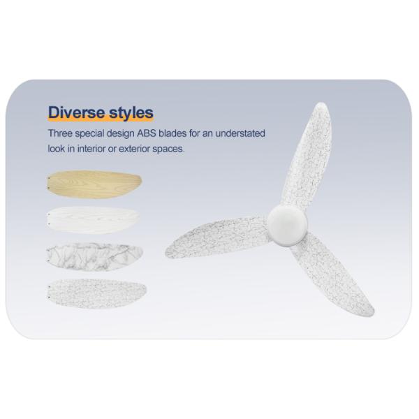 Low Ceiling 52 Inch LED Ceiling Fan with Smooth Operation and Flush Design