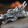 Buy cheap Men Necklace Retro 925 Sterling Silver Dragon Head Pendant Silver Wheat Chain Necklace (DZ020998) from wholesalers