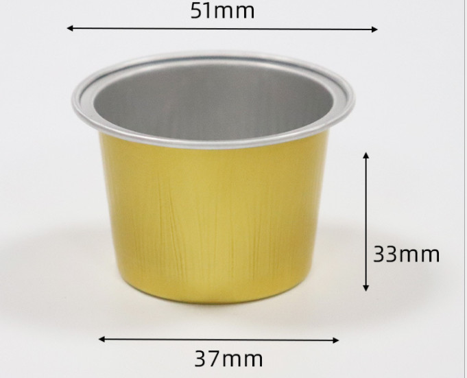 40ml Aluminium Foil Tea Cup Round Aluminium Food Container aluminum drinking cups