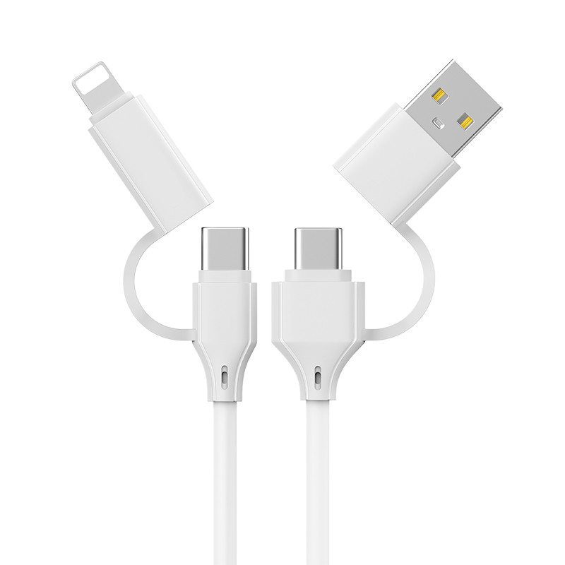 Compact 2-in-1 USB Charging Cable For Lightning & Type - C Devices