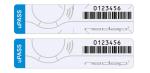 PVC PET UHF RFID Windshield Tag Sticker With Number Printing For Vehicle