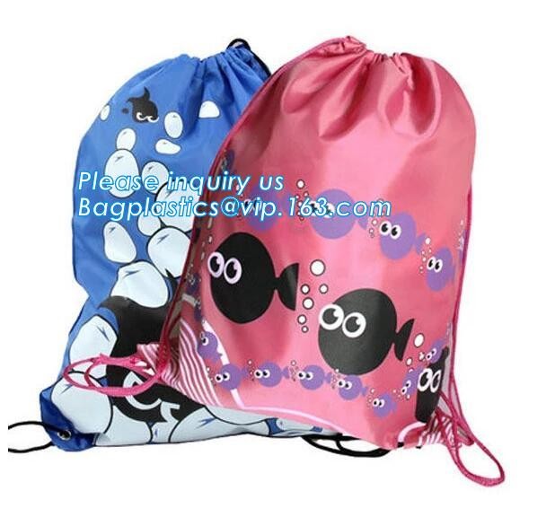 Recycled foldable polyester bag,Custom logo printed basketball backpack 210D polyester printing drawstring bag bagease