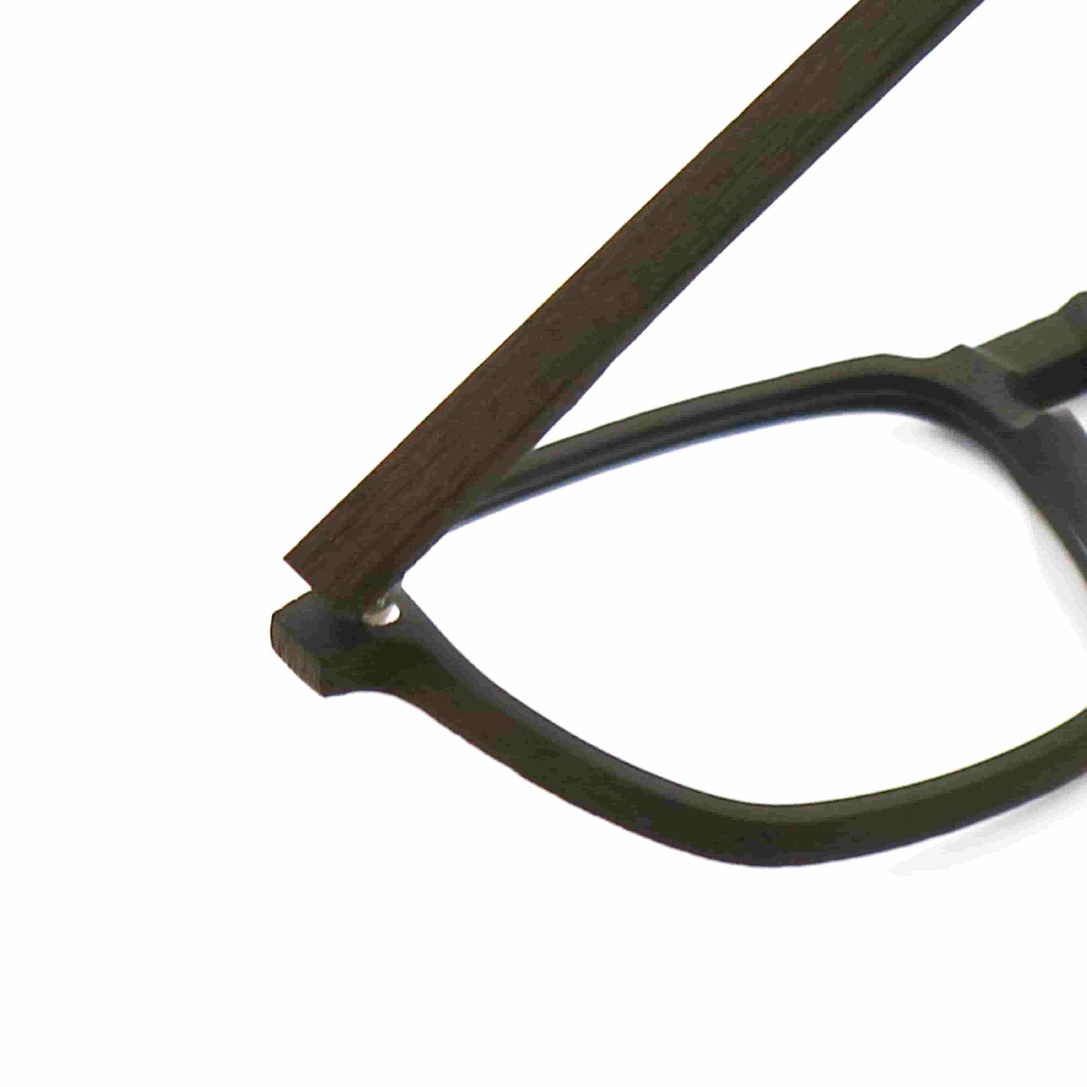 Gold Black Glasses Wood Frame Acetate Wood Copy Glasses Frame MR 1694