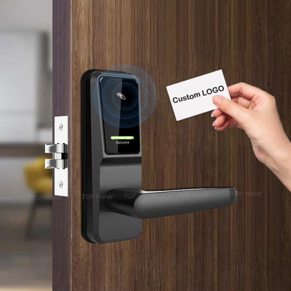Buy cheap Aluminum Alloy 4 Batteries Intelligent Hotel Door Lock Management Software System Key from wholesalers