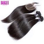 Straight Wave Brazilian Virgin Human Hair Bleached Knot 100% Human Hair Bundles