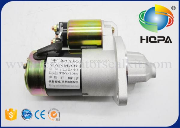 Buy cheap 3D84 Engine 2H 11T 1.8KW 12V Yanmar Starter Motor Fits KOMATSU PC30 PC40 from wholesalers