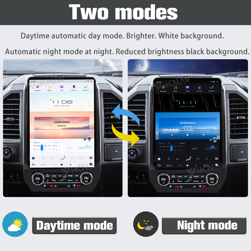 Viknav Car Radio For Ford Expedition (2016-2022) 14.4 Inch Android Head Unit Touch Screen GPS Multimedia Player Auto