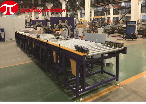 Buy cheap HMI Operation Woven Tape Carbon Steel Wire Coil Stretch Wrapping Machine​ 800mm Width from wholesalers