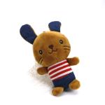Cute Rabbit Doll Key Chain Brown Fleece Cloth Corduroy Material