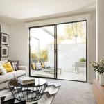Powder Coating Exterior Aluminum Sliding Doors Left And Right Pull
