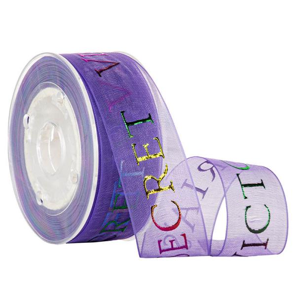 Buy cheap Purple Victoria'S Secret Rainbow Sheer Organza Ribbon from wholesalers