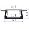 Buy cheap Household 6063 T5 Recessed Aluminum LED Profile 22*6mm Extrusion from wholesalers