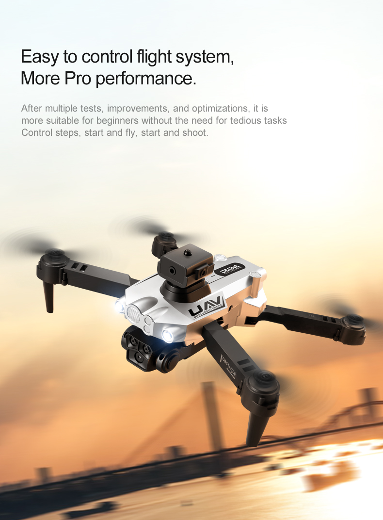 Lu200 Gesture Video Toy Drone Obstacle Avoidance 360 Degree Flip 2.4g Wifi Fpv Selfie Drone Folding Uav Aerial Quadcopter