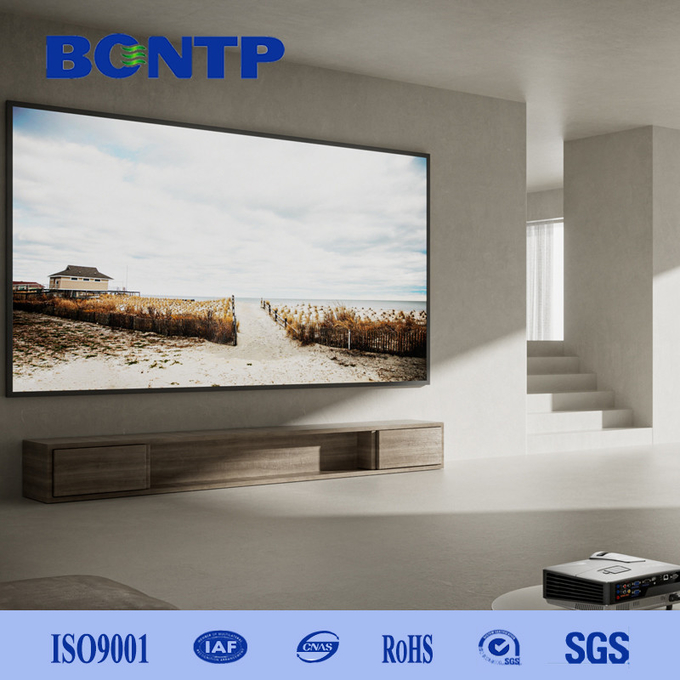 0.25mm White-Black Projection Film 16:9 Tab-Tensioned Motorized Screen 0